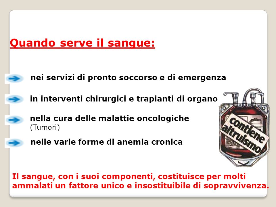 Quando serve il Sangue